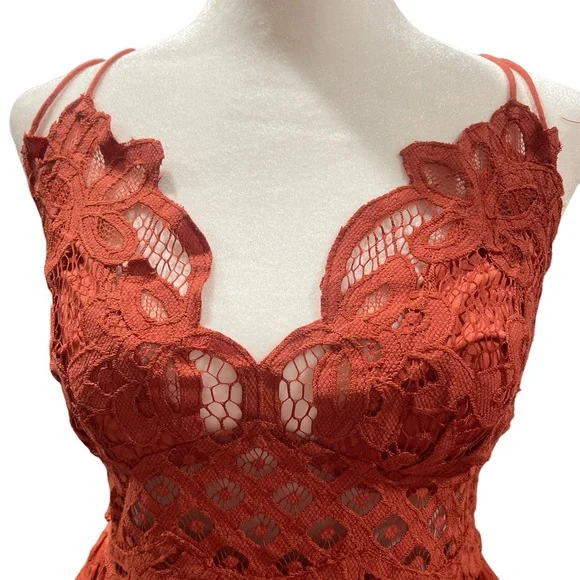 Free People Intimately Adella Cami in Winding Roads (Terra Cotta) Size Large - Picture 3 of 7